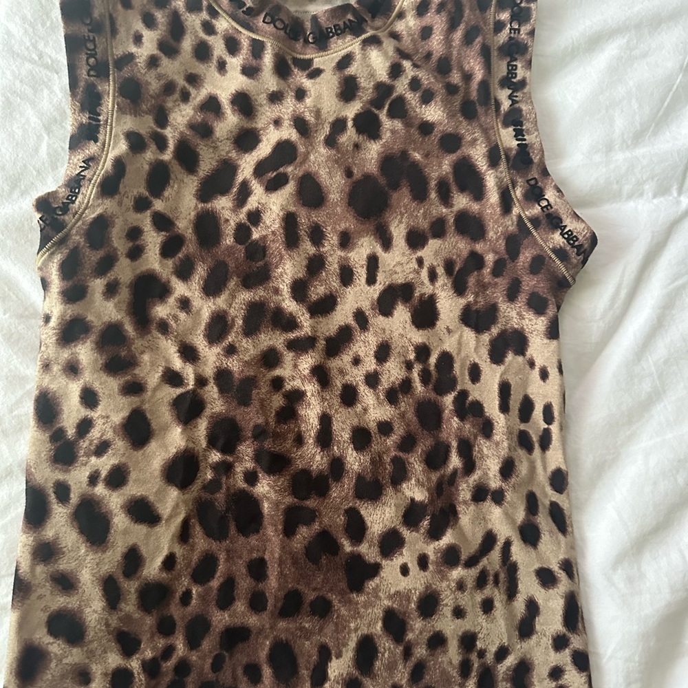 Skims Dolce & Gabbana Animal Print Top